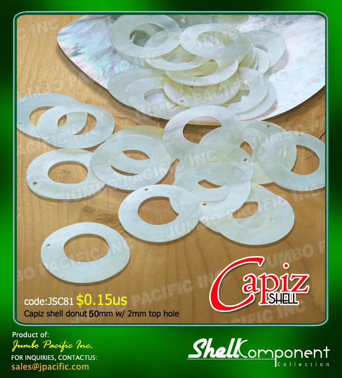 Shell van Capiz doughnutvorm